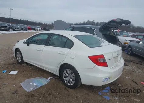 2012 Honda Civic Lx z USA, uszkodzony, nr VIN 19XFB2F58CE347087